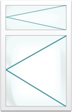 Одностворчатые с фрамугой: поворотное - поворотное
