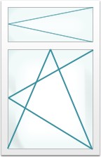 Одностворчатые с фрамугой: поворотное - поворотное-откидное